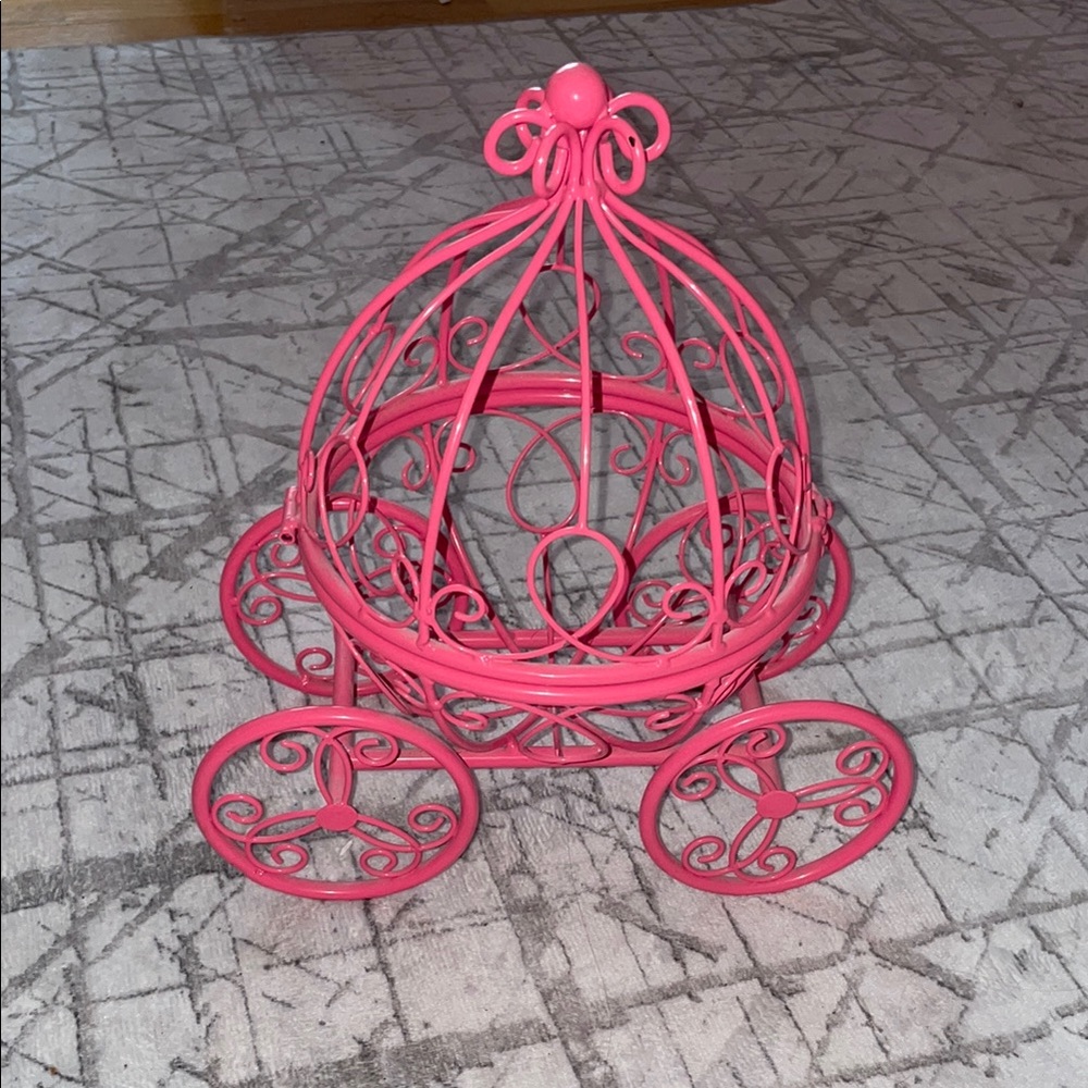 Pink Decorative Carriage Accent